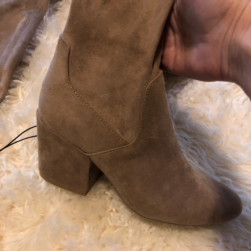 Brand new over the knee taupe boots
